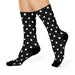 Polkadot Print Unisex Crew Socks with Cozy Feel and Flexible Sizing