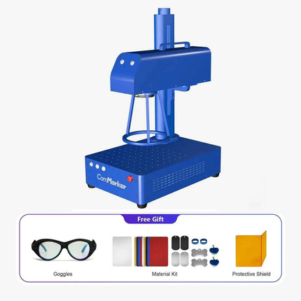 20W High-Precision Fiber Laser Engraver with Rotary Axis - Ideal for Metals, Jewelry, Plastics, and Leather