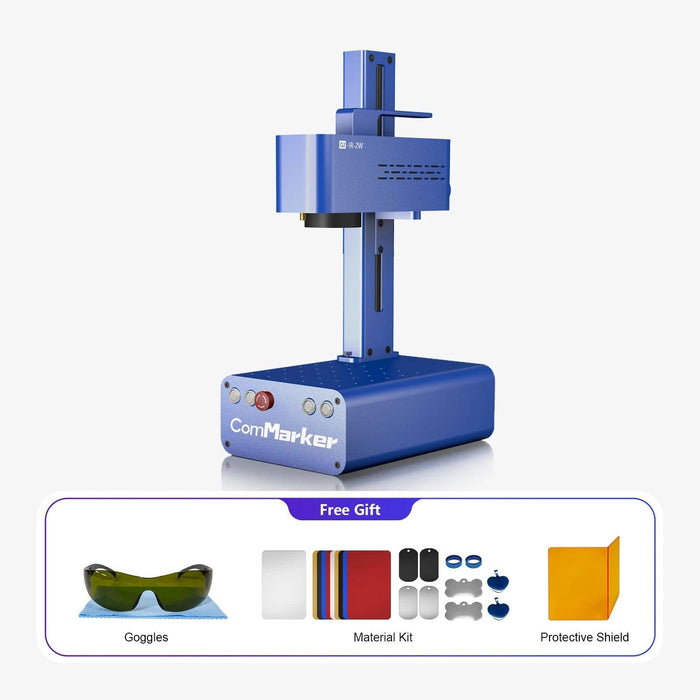 20W High-Precision Fiber Laser Engraver with Rotary Axis - Ideal for Metals, Jewelry, Plastics, and Leather