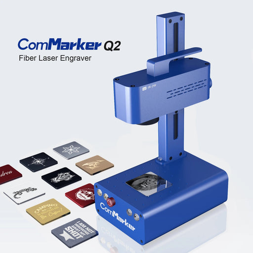 ComMarker Q2 20W Fiber Laser Engraving Machine for Metal, Jewelry, Plastics, and Leather