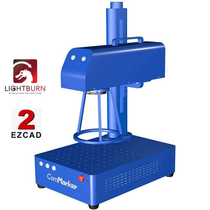 20W High-Precision Fiber Laser Engraver with Rotary Axis - Ideal for Metals, Jewelry, Plastics, and Leather