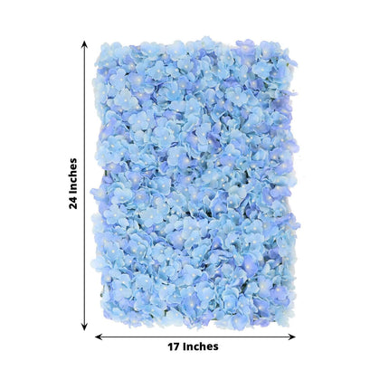 AliKopy 11 Sq Ft Light Blue UV Protected Artificial Hydrangea Wall Mat