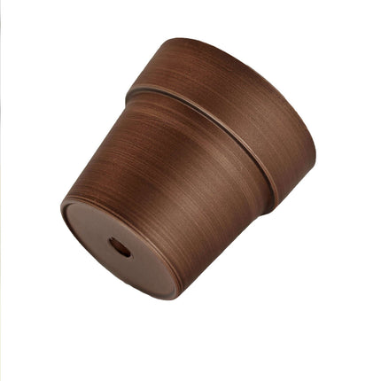 AliKopy 3-Pack Rustic Brown Small Flower Plant Pots - Durable Plastic,