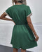 Vibrant V-Neck Mini Dress with Tassel Detail