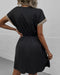 Vibrant V-Neck Mini Dress with Tassel Detail