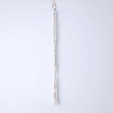 AliKopy 2-Pack Ivory Boho Hanging Planter Baskets - Cotton Rope, Tasse