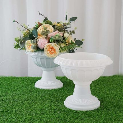 AliKopy 4 Pack 11" Off White Roman Inspired Pedestal Column Plant Stan