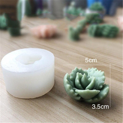 Creative 3D Cactus and Succulent Silicone Mold for Unique Crafting and Baking