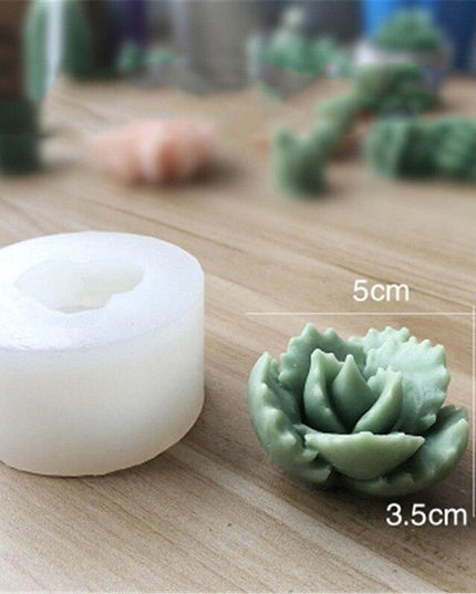 Creative 3D Cactus and Succulent Silicone Mold for Unique Crafting and Baking