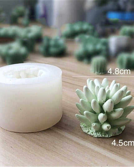 Creative 3D Cactus and Succulent Silicone Mold for Unique Crafting and Baking
