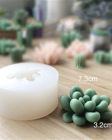 Creative 3D Cactus and Succulent Silicone Mold for Unique Crafting and Baking