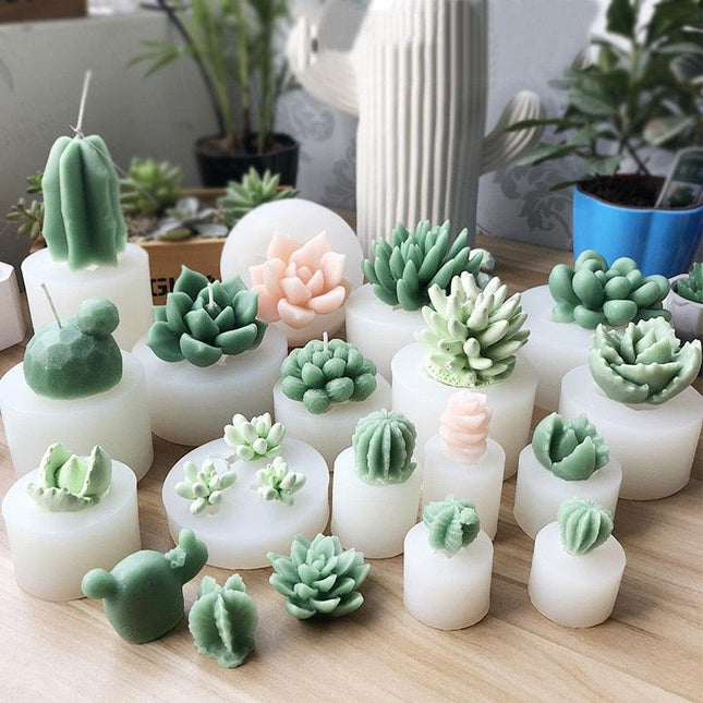 Creative 3D Cactus and Succulent Silicone Mold for Unique Crafting and Baking