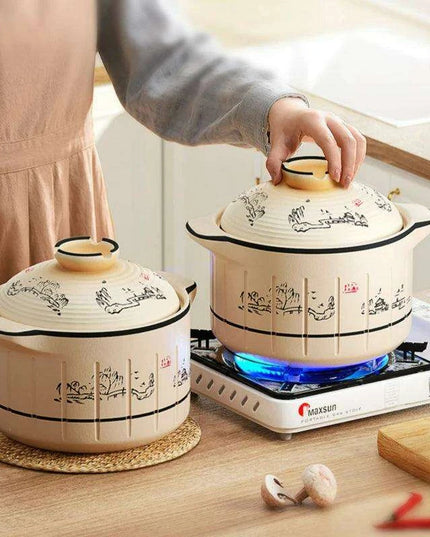 Vibrant Ceramic Casserole Collection for Gas Stove and Oven - Elegant Cooking Pot Set for Gourmet Creations