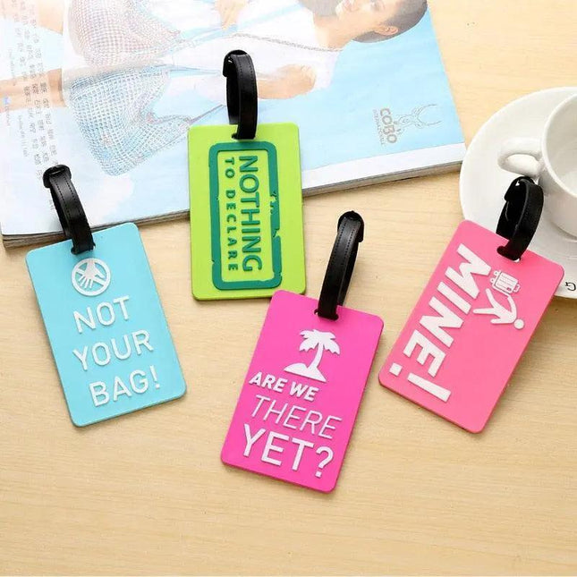 Colorful Cartoon-Themed PVC Luggage Tag - Fun and Practical Travel Accessory for Hassle-Free Bag Recognition