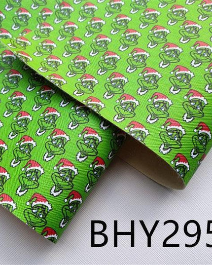 Festive Faux Leather Crafting Kit with Christmas Character Prints - DIY Creative Bundle