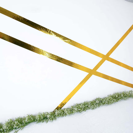 AliKopy 100 Yds 2" Gold Metallic Adhesive Tape - Durable Floral Wrap