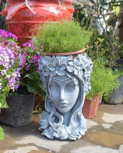 Divine Goddess Succulent Planter Statue for Enchanting Garden Decor