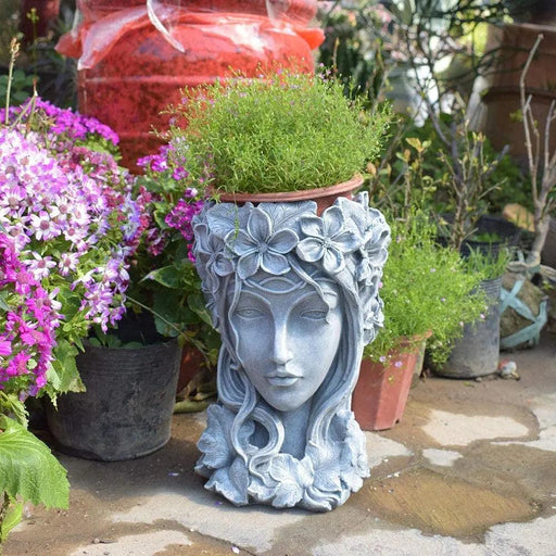 Goddess Succulent Vase Statue with European Style for Garden