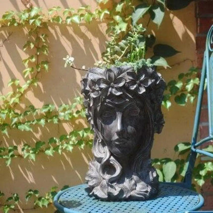 Divine Goddess Succulent Planter Statue for Enchanting Garden Decor