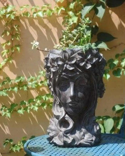 Divine Goddess Succulent Planter Statue for Enchanting Garden Decor