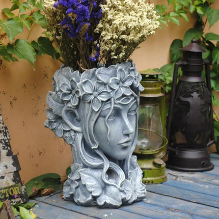Divine Goddess Succulent Planter Statue for Enchanting Garden Decor