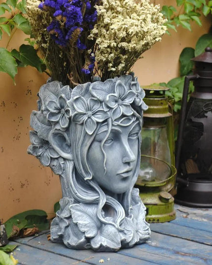 Divine Goddess Succulent Planter Statue for Enchanting Garden Decor