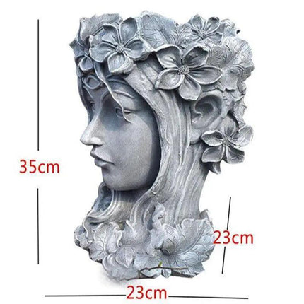 Divine Goddess Succulent Planter Statue for Enchanting Garden Decor