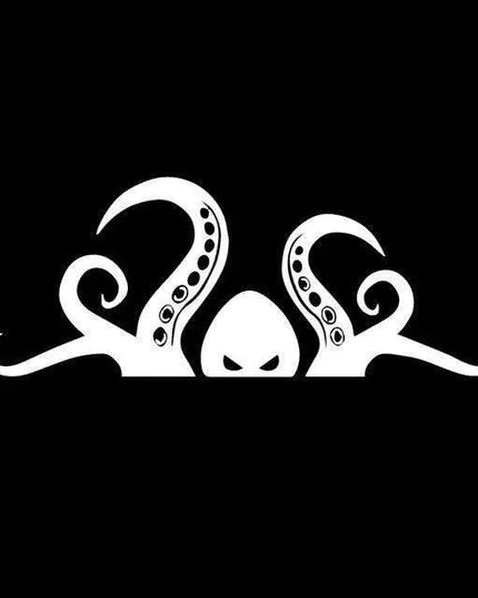 Customizable Octopus Car Decal Set - Black/Silver DIY Stickers for Unique Vehicle Personalization