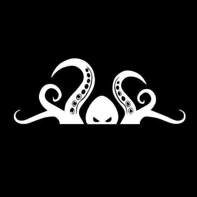 Customizable Octopus Car Decal Set - Black/Silver DIY Stickers for Unique Vehicle Personalization