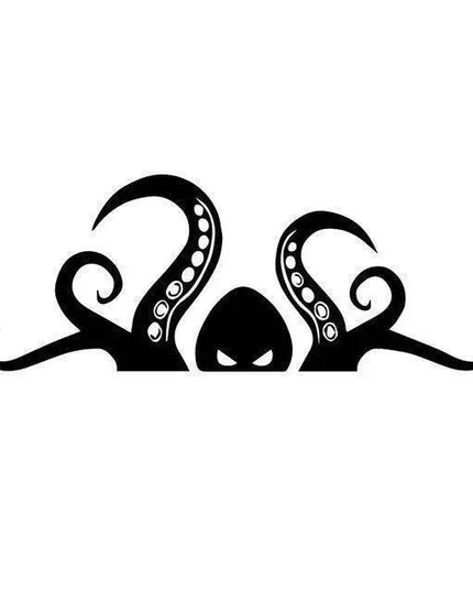 Customizable Octopus Car Decal Set - Black/Silver DIY Stickers for Unique Vehicle Personalization