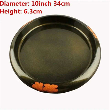 Elegant Blossom Artisan Sushi and Sashimi Serving Platter - Black and Gold Floral Design