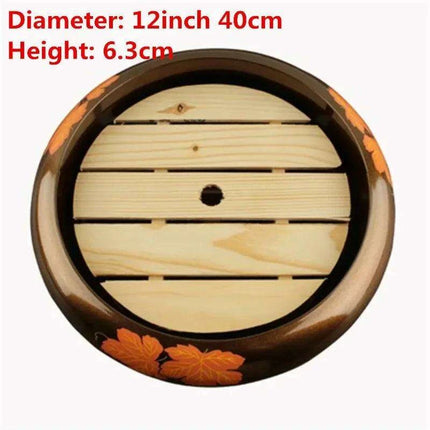 Elegant Blossom Artisan Sushi and Sashimi Serving Platter - Black and Gold Floral Design