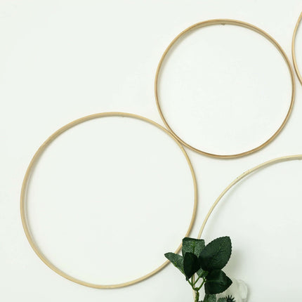 AliKopy Set of 5 Natural Wooden Rings for Crafts - Eco-Friendly & Dura