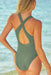 Crisscross Neckline Swimwear Suit