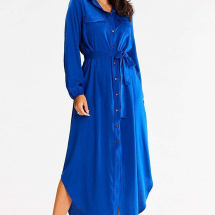 Elegant Belted Maxi Shirt Dress for Effortless Chic