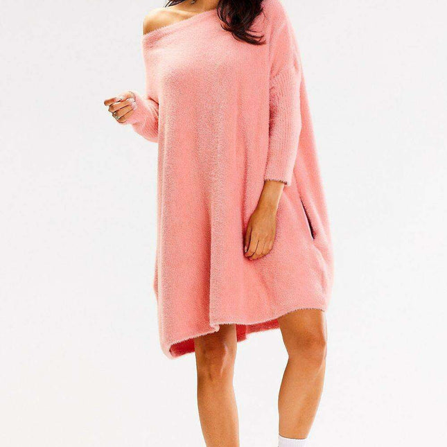 Chic Comfort: Luxurious Oversized Knit Sweater with Elegant Long Sleeves