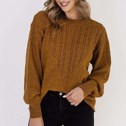 Plaid Elegance: Sporty Knit Sweater