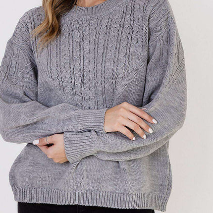 Plaid Elegance: Sporty Knit Sweater