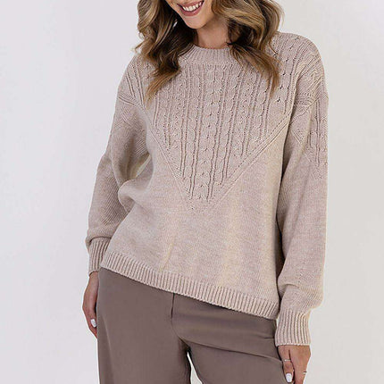 Plaid Elegance: Sporty Knit Sweater