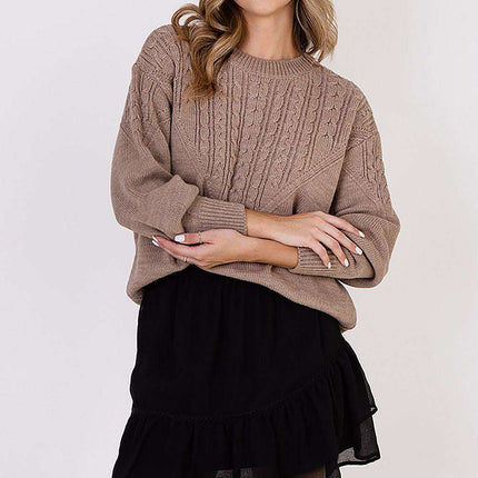 Plaid Elegance: Sporty Knit Sweater