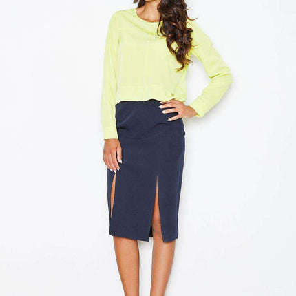 Elegant High-Waisted Slit Skirt - Your Essential Fashion Staple