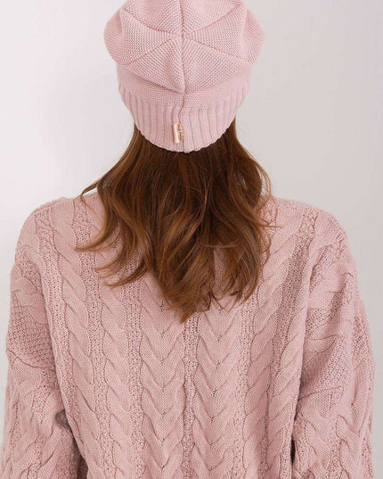 Chic Parisian Pearl Knit Beanie Elegant Winter Hat