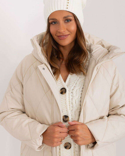 Chic Parisian Pearl Knit Beanie Elegant Winter Hat