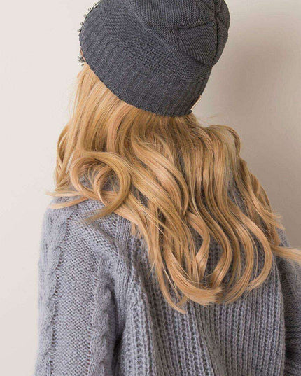 Chic Parisian Pearl Knit Beanie Elegant Winter Hat