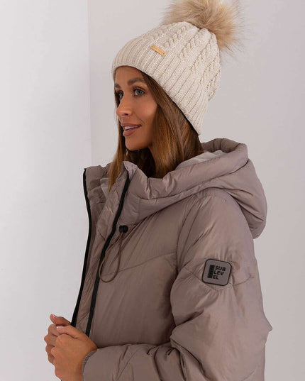 Chic Parisian Plaid Pom Pom Winter Beanie For Women