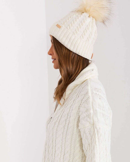 Chic Parisian Plaid Pom Pom Winter Beanie For Women