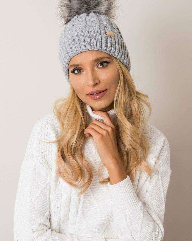 Chic Parisian Plaid Pom Pom Winter Beanie For Women
