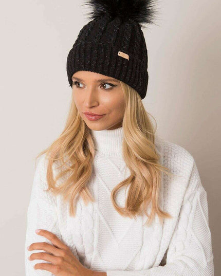 Chic Parisian Plaid Pom Pom Winter Beanie For Women