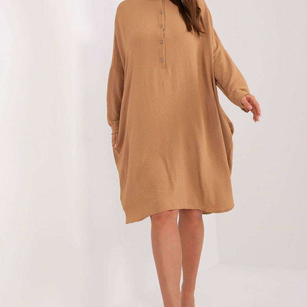 Elegant Italian Shirt Dress With Functional Pockets