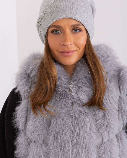 Stylish Winter Knit Beanie with Elegant Applique Detail